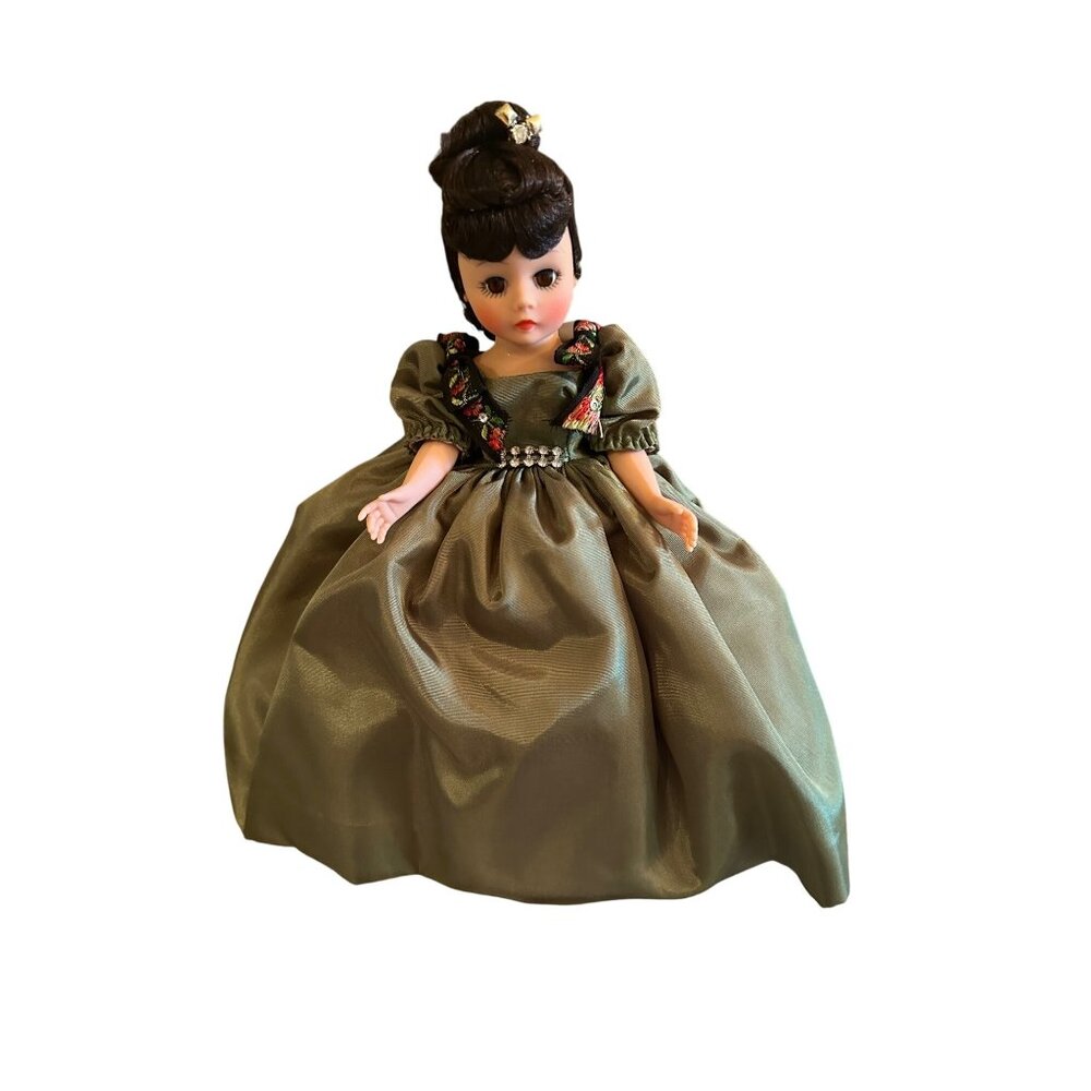 Madame Alexander Doll 10" Colleen #1121 With Green Satin Dress & Original Box